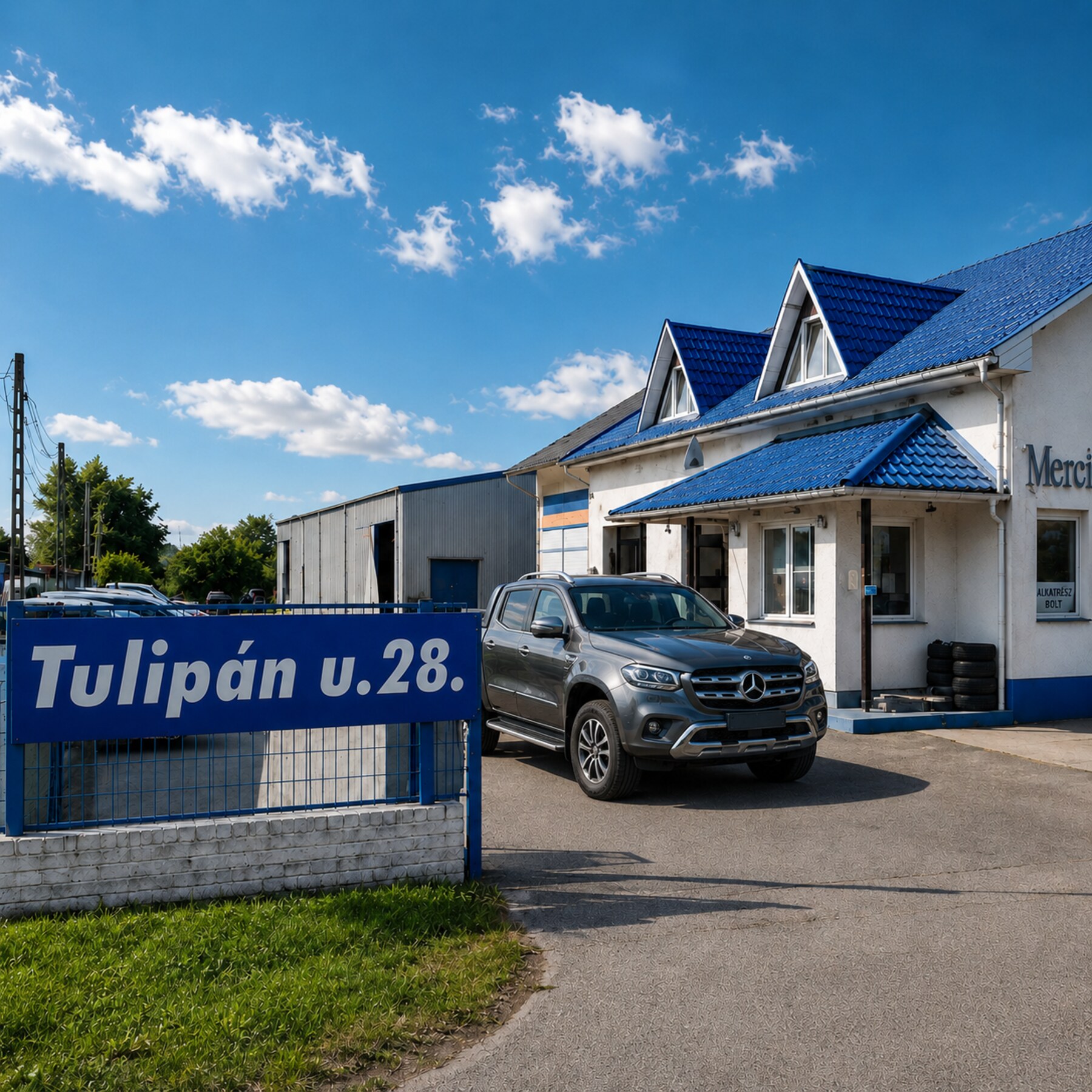 A Roncs-Merci Kft telephelye a Tulipán utcában